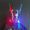 Cyberpunk Helmet Shinobi Mask: Robot Samurai Armor with LED Light - Homebound Essentials
