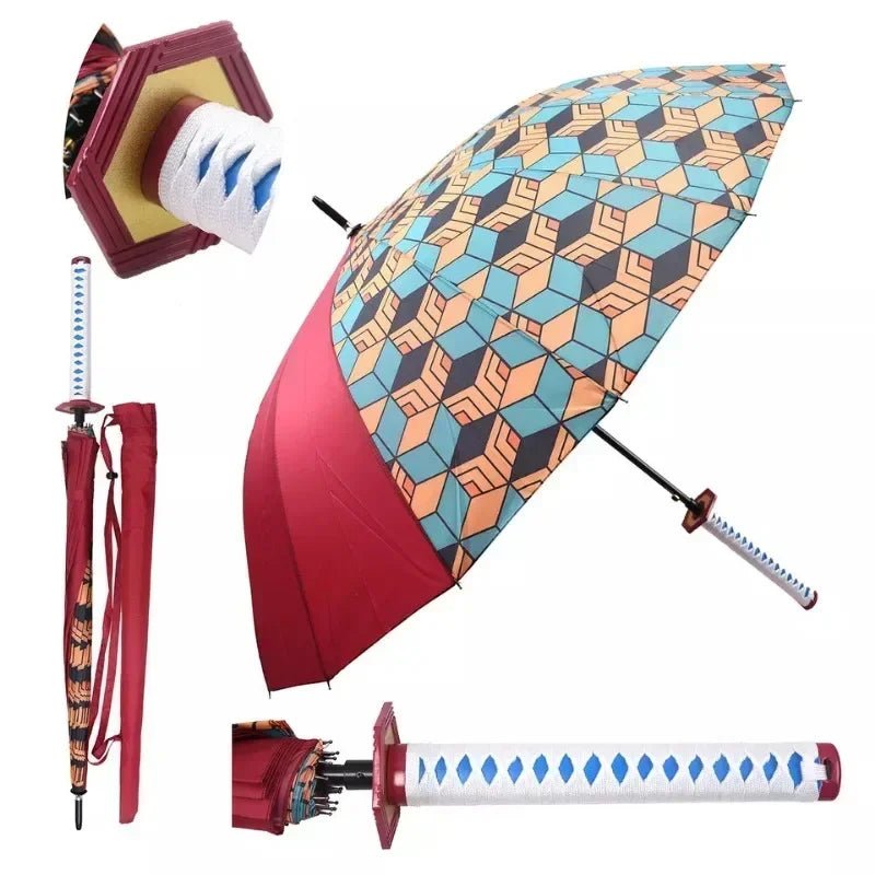 Demon Slayer Katana Handle Umbrella: Tanjirou, Shinobu, and More - Homebound Essentials
