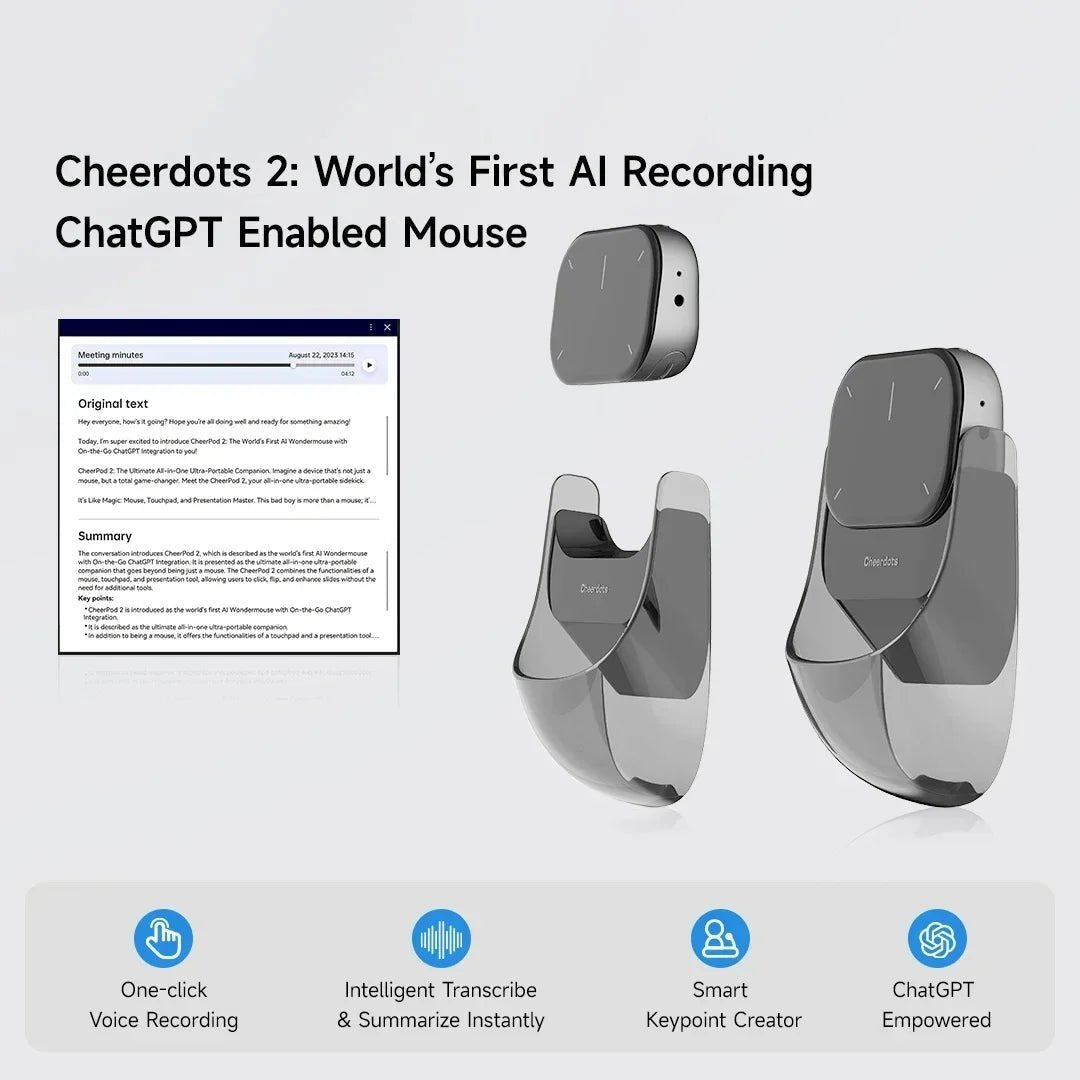 Detachable Laser Pointer Air AI Smart Bluetooth Mouse - Homebound Essentials