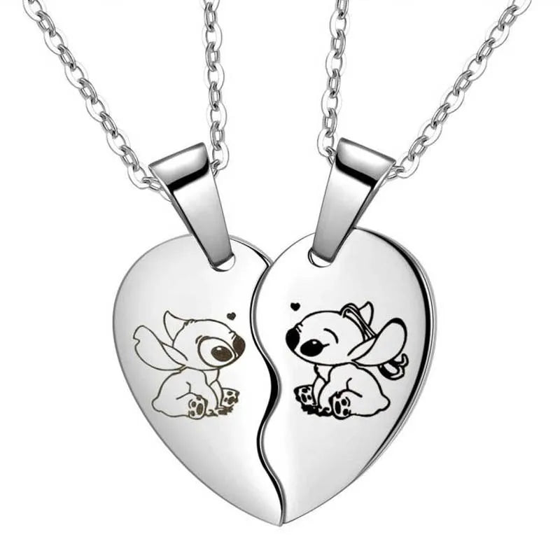 Disney Lilo & Stitch Heart Pendant Necklace - Homebound Essentials
