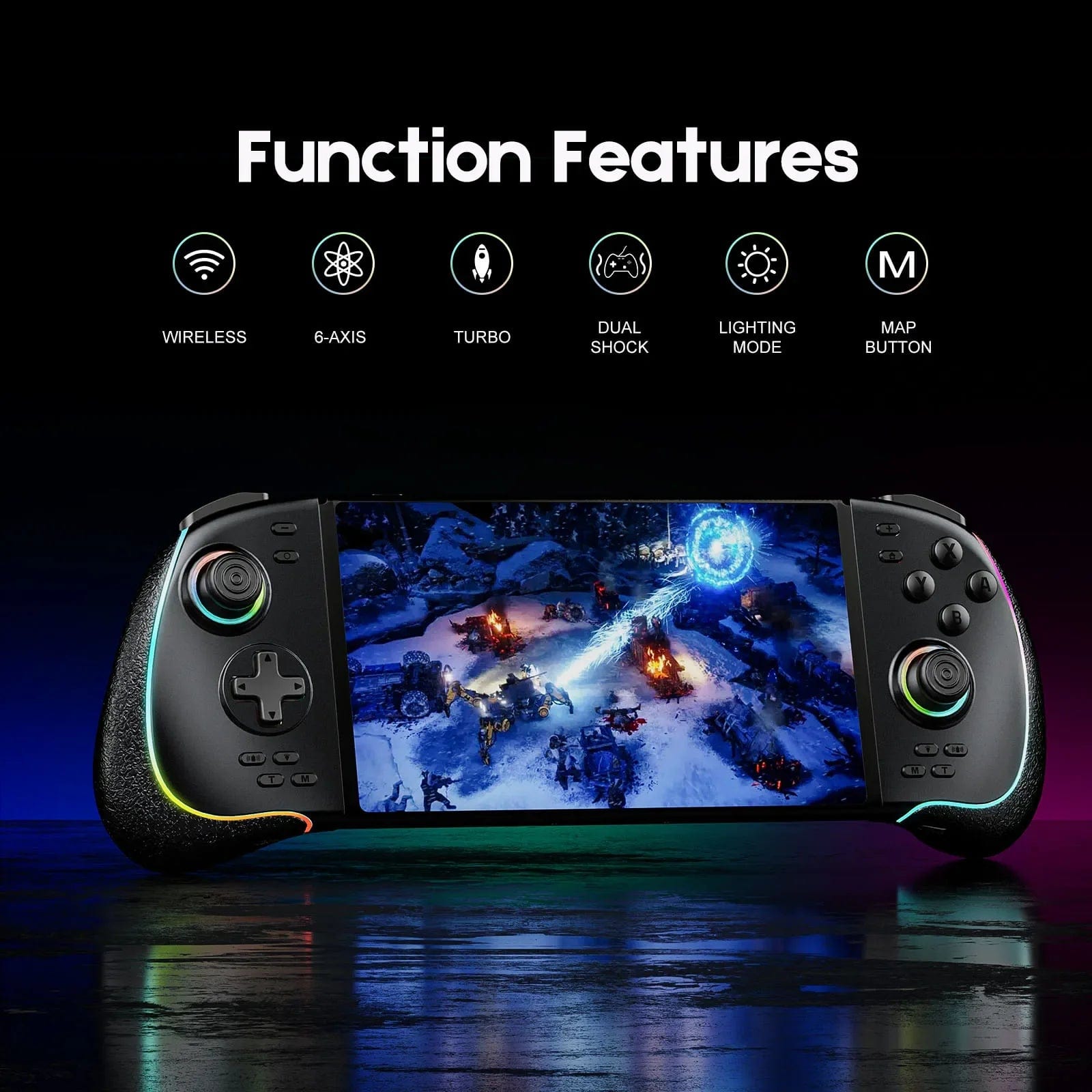 DOYOKY Epoch Wireless Bluetooth Game Controller - 180 - Color RGB for Nintendo Switch/OLED, Hall Effect Joystick, Turbo, 6 - Axis - Homebound Essentials
