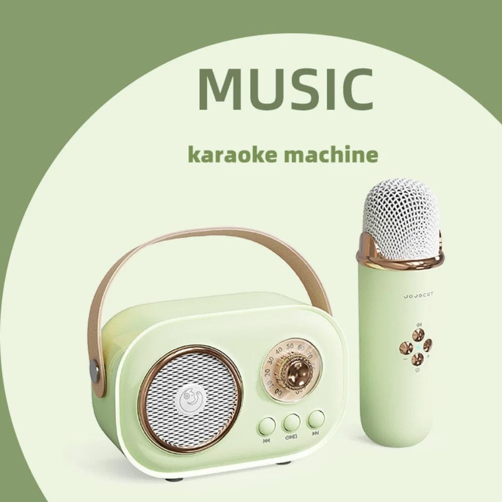EchoVibe Bluetooth Karaoke Speaker: Bluetooth Karaoke Speaker with 1 - 2 Wireless Microphones | TF Card, FM Radio, HiFi Bass, Hands - Free Calls - Homebound Essentials