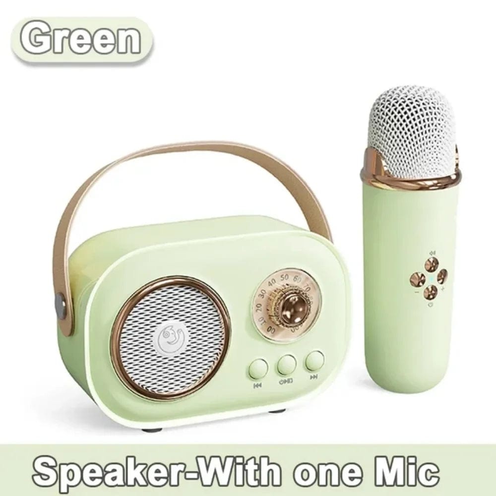 EchoVibe Bluetooth Karaoke Speaker: Bluetooth Karaoke Speaker with 1 - 2 Wireless Microphones | TF Card, FM Radio, HiFi Bass, Hands - Free Calls - Homebound Essentials