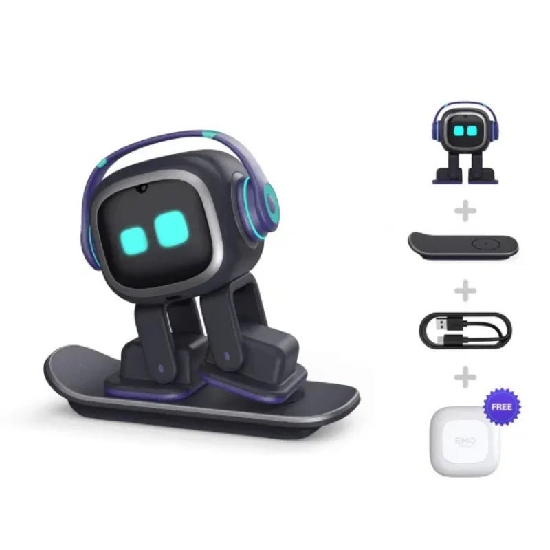 Emo Intelligent AI Robot Pet - Smart Voice - Controlled Desktop Companion - Homebound Essentials