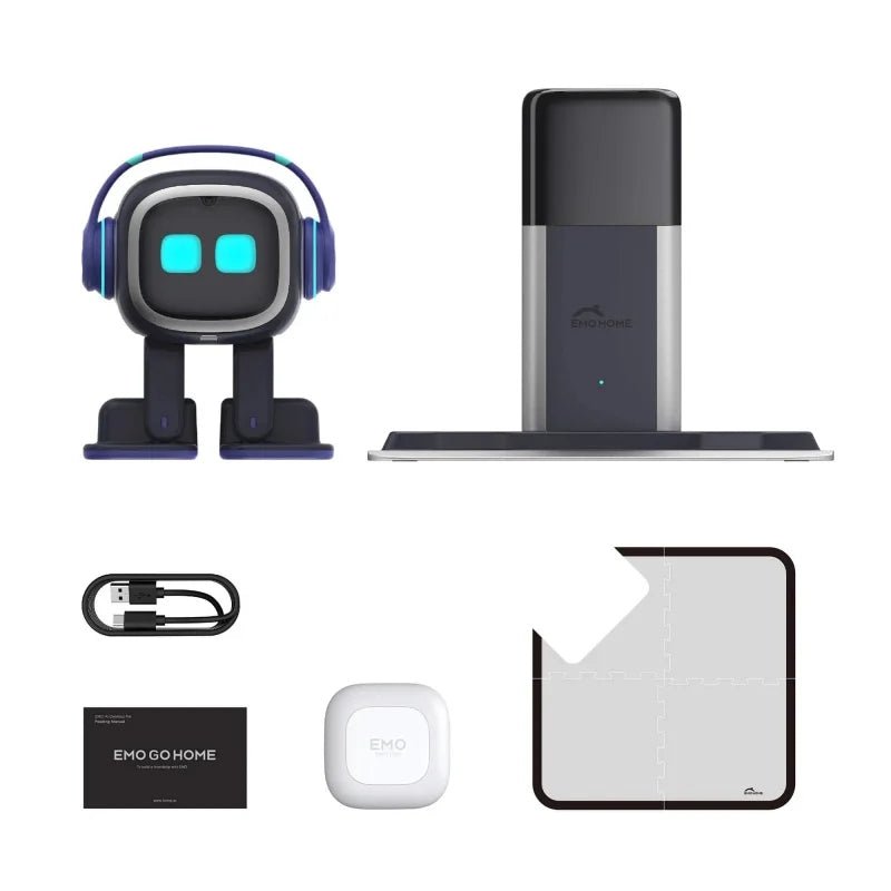 Emo Intelligent AI Robot Pet - Smart Voice - Controlled Desktop Companion - Homebound Essentials