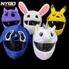 Fluffy Cartoon Motorcycle Helmet Cover Plush Set - Personalized Helmets Accessories - Homebound Essentials