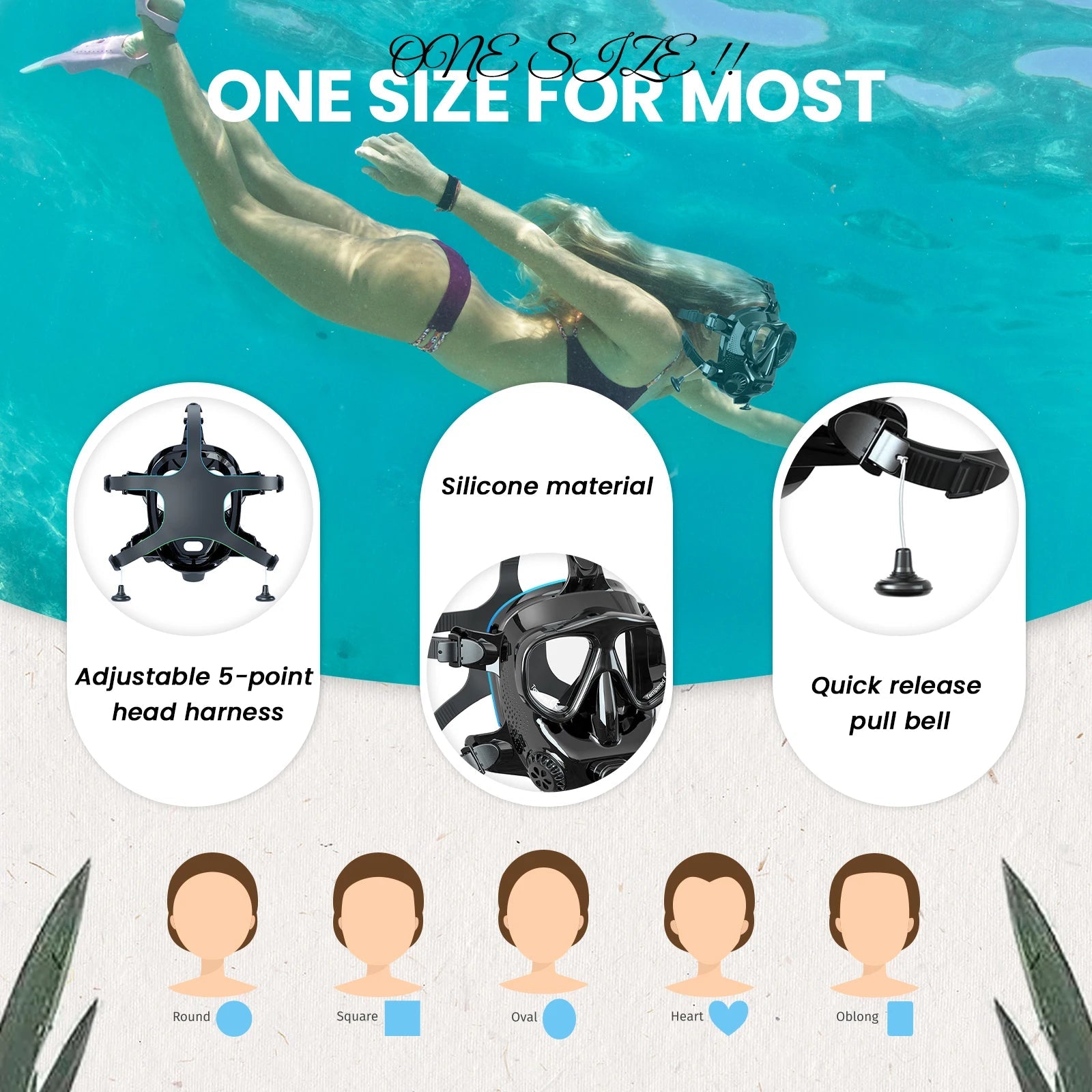 Full Face Diving Mask with Camera Mount - Homebound Essentials