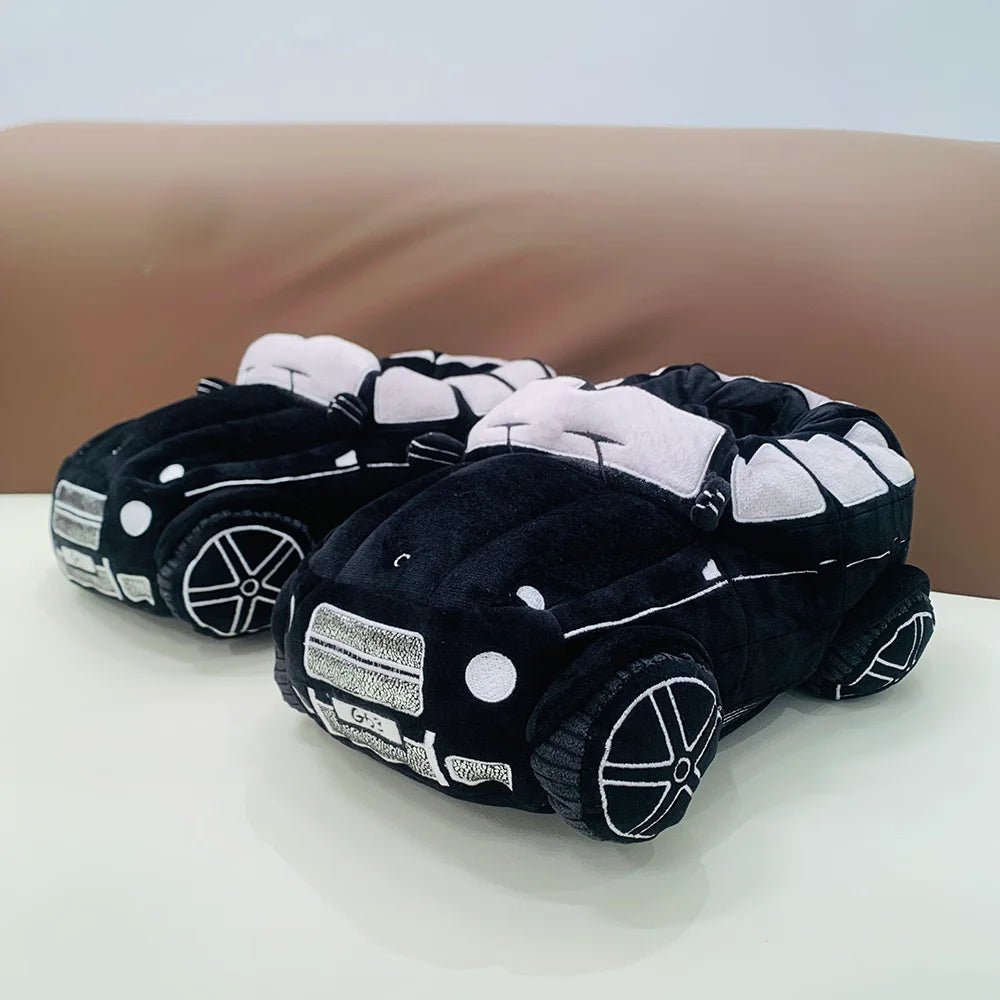 Fun & Fuzzy Car Shape Plush Slippers - Homebound Essentials