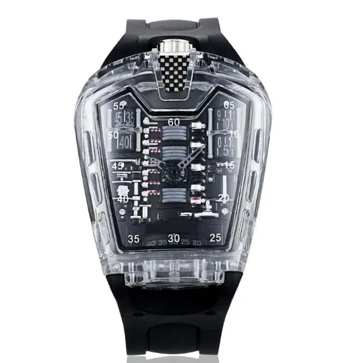 GhostTime Men's Hollow Skeleton Quartz Watch - Cool Silicone Bracelet Relogio - Homebound Essentials
