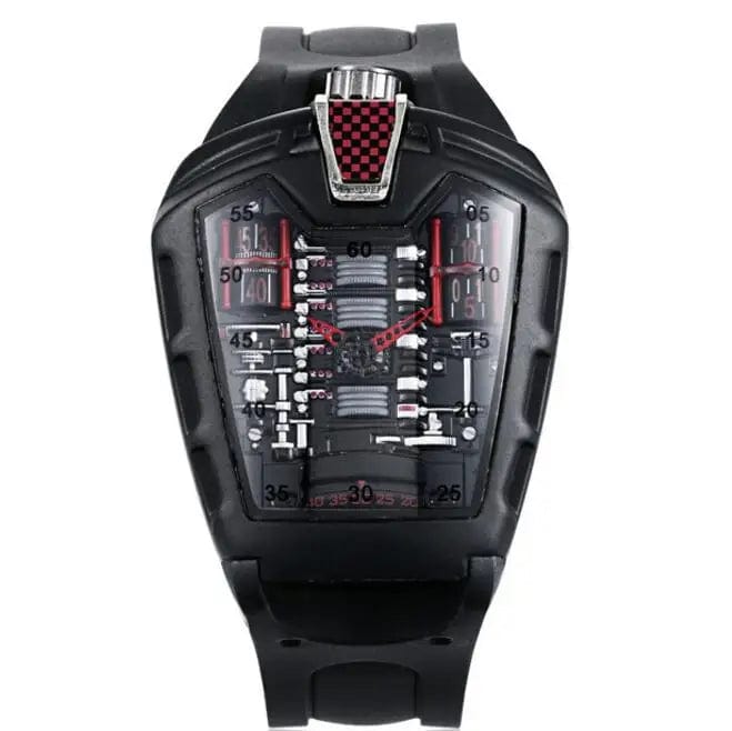 GhostTime Men's Hollow Skeleton Quartz Watch - Cool Silicone Bracelet Relogio - Homebound Essentials