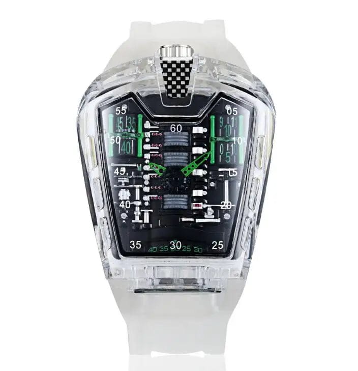 GhostTime Men's Hollow Skeleton Quartz Watch - Cool Silicone Bracelet Relogio - Homebound Essentials
