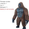 Gorilla Inflatable Costume Mascot: Adult Plush Furry Animal Halloween & Carnival Dress - Homebound Essentials