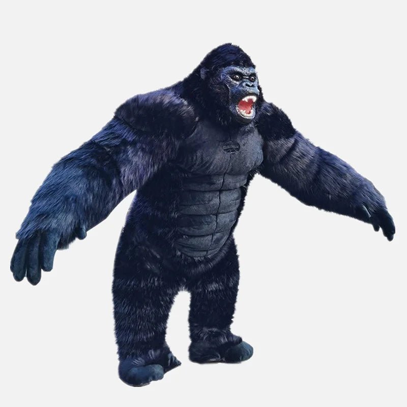 Gorilla Inflatable Costume Mascot: Adult Plush Furry Animal Halloween & Carnival Dress - Homebound Essentials