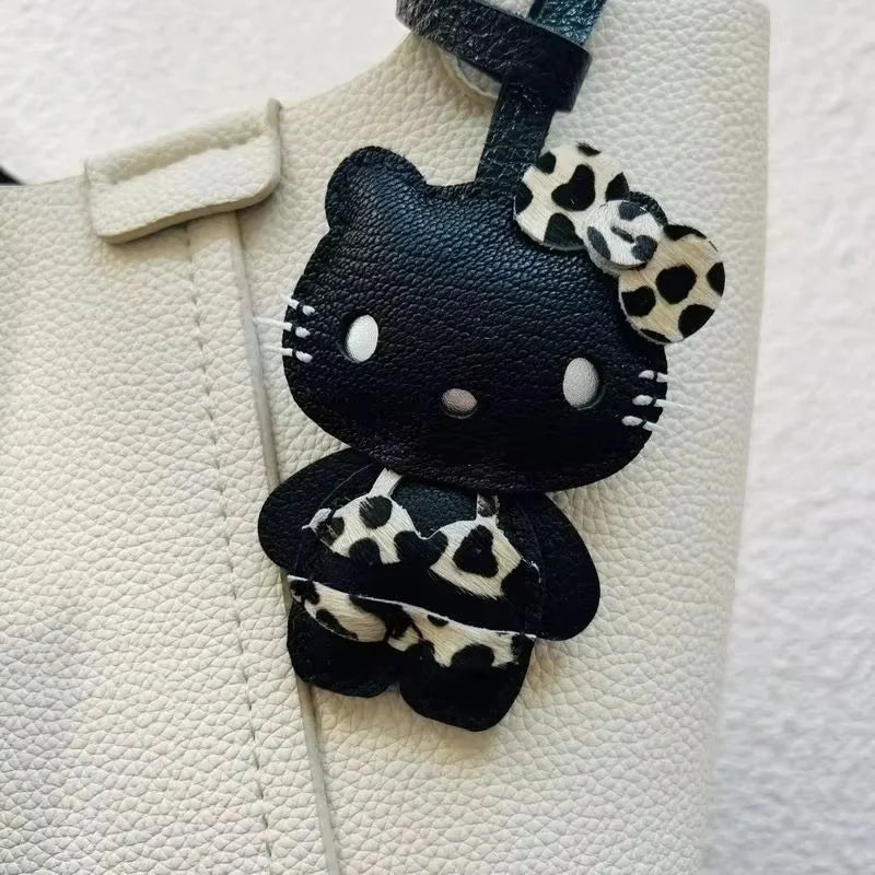 Handmade Leather Hello Kitty Sheep Pendant - Homebound Essentials