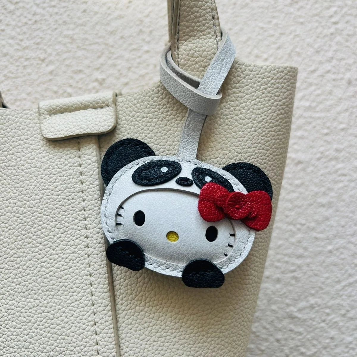 Handmade Leather Hello Kitty Sheep Pendant - Homebound Essentials