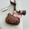 Handmade Leather Hello Kitty Sheep Pendant - Homebound Essentials