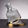High - Grade Crystal Glass 360° Rotating Decanter – 1500ml Wine Dispenser & Aerator - Homebound Essentials
