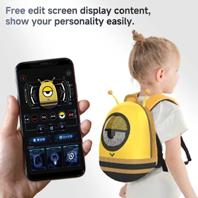 Intelligent LED Display Hard Shell Minion Backpack - Homebound Essentials