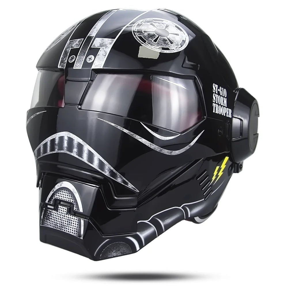 IronHero: Retro Marvel Iron Man Inspired Motorcycle Helmet - Homebound Essentials