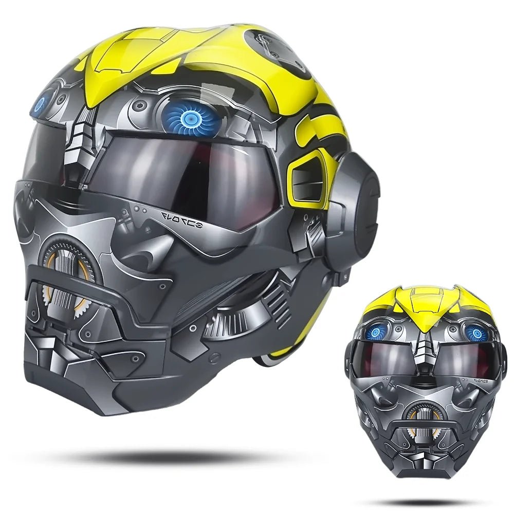 IronHero: Retro Marvel Iron Man Inspired Motorcycle Helmet - Homebound Essentials