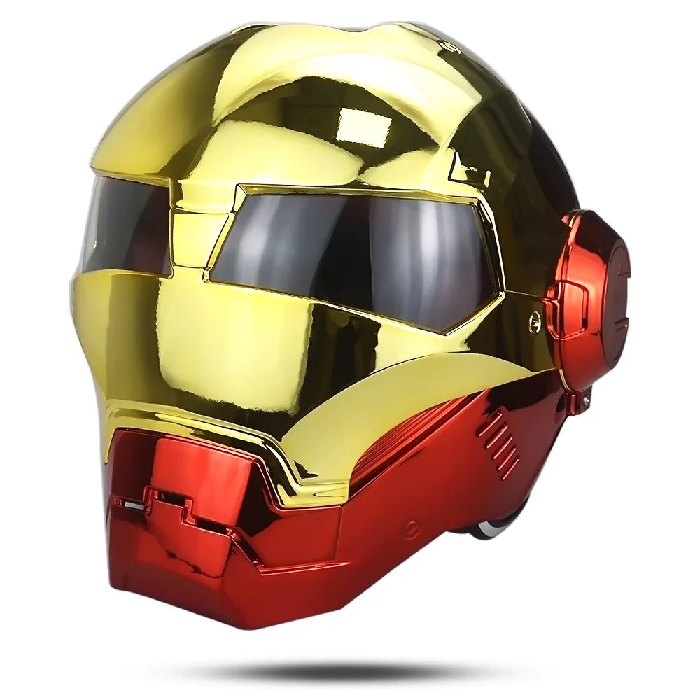 IronHero: Retro Marvel Iron Man Inspired Motorcycle Helmet - Homebound Essentials