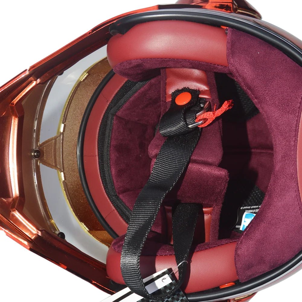 IronHero: Retro Marvel Iron Man Inspired Motorcycle Helmet - Homebound Essentials