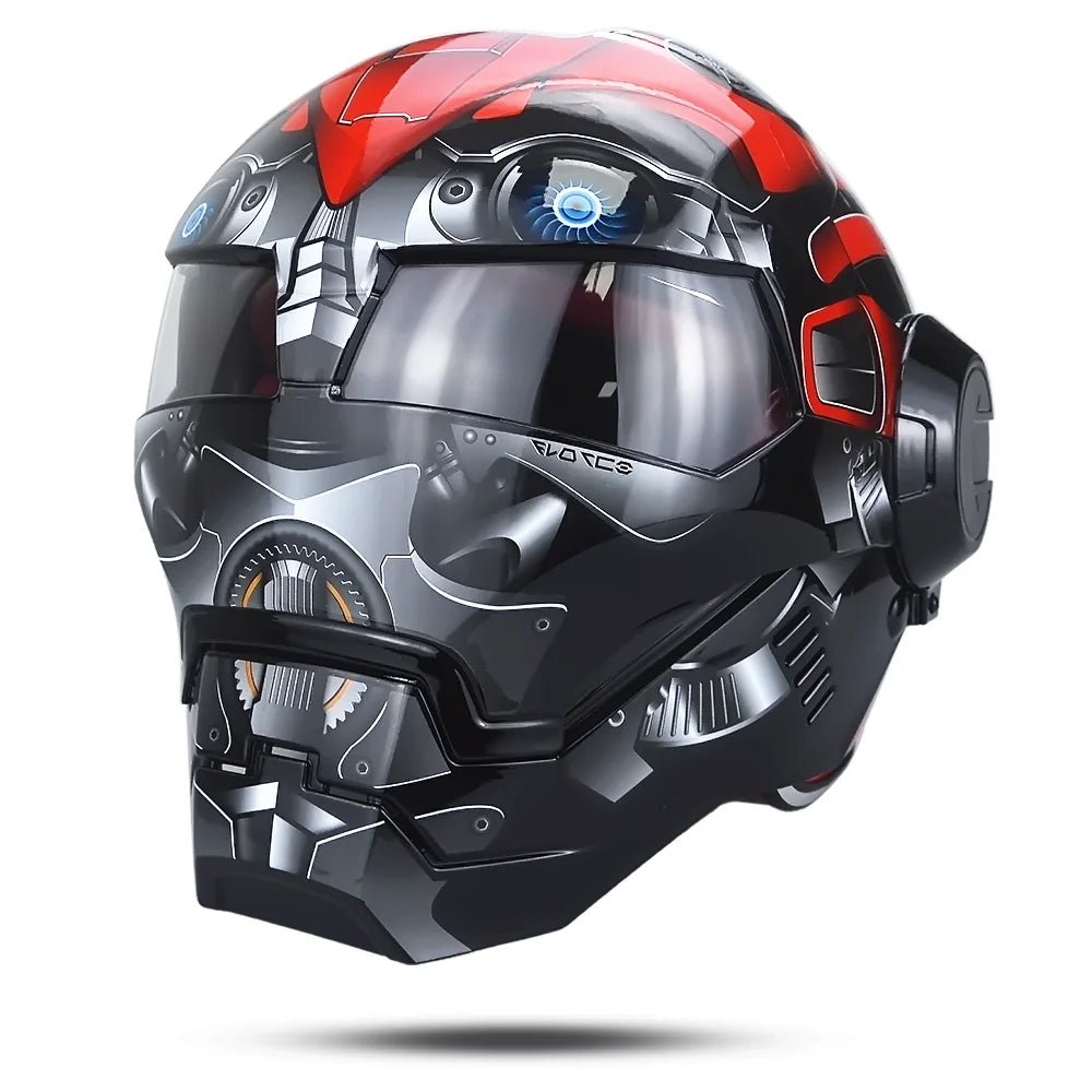 IronHero: Retro Marvel Iron Man Inspired Motorcycle Helmet - Homebound Essentials