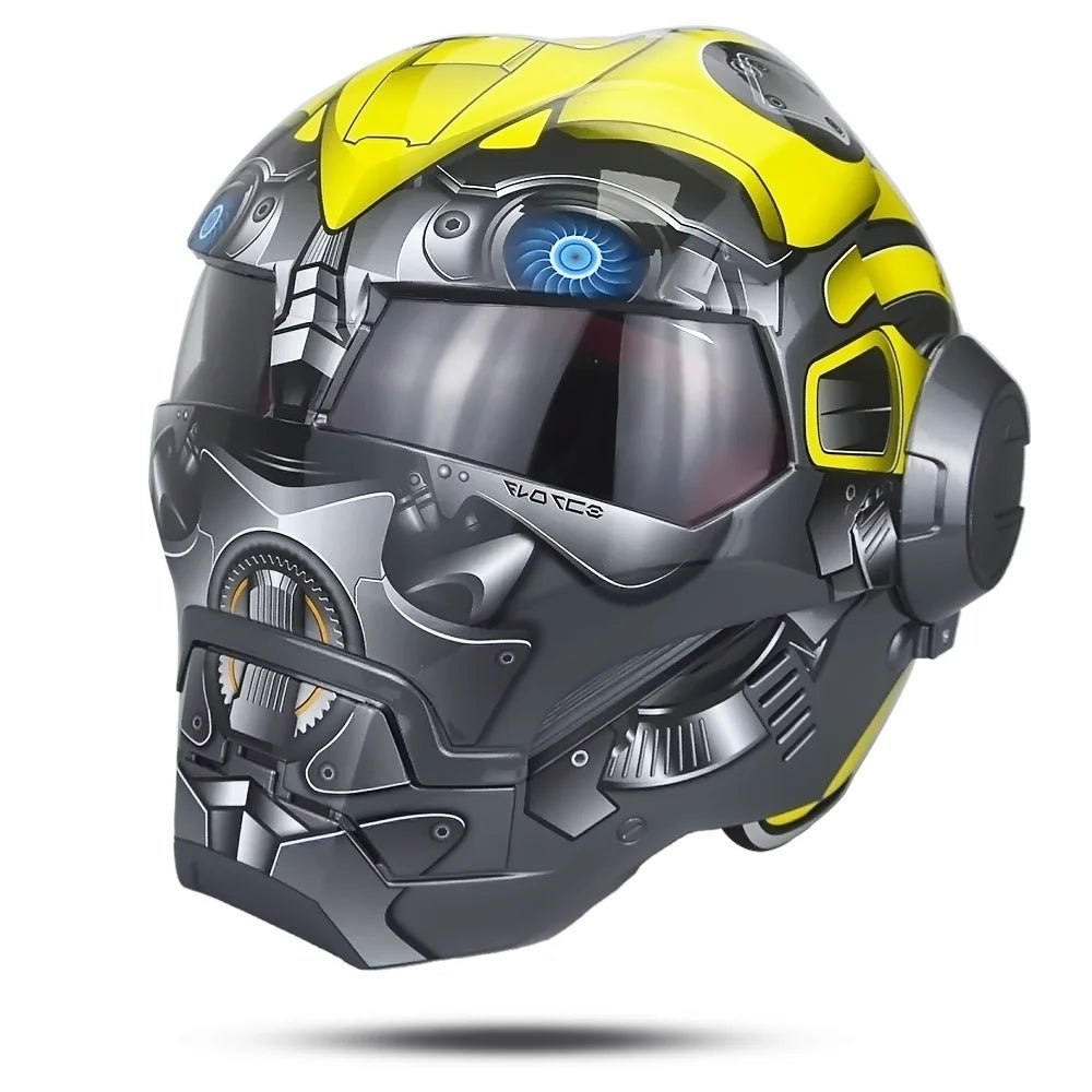 IronHero: Retro Marvel Iron Man Inspired Motorcycle Helmet - Homebound Essentials