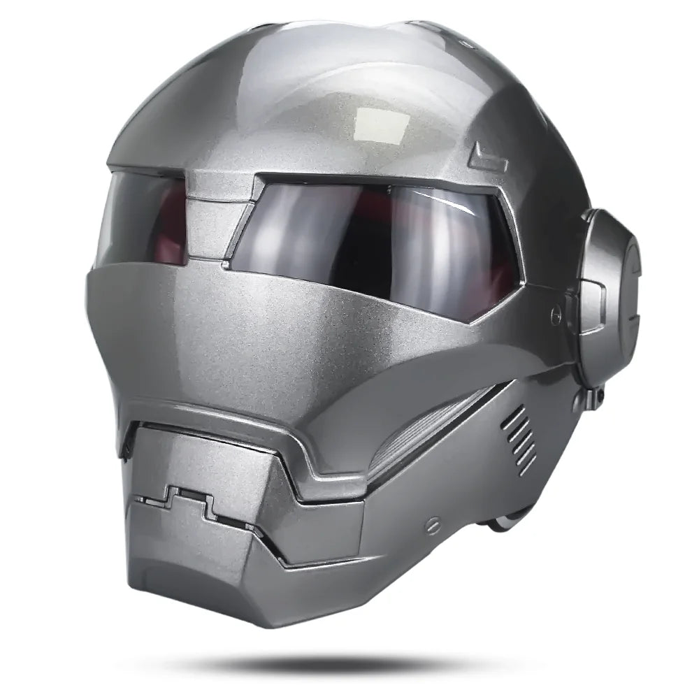 IronHero: Retro Marvel Iron Man Inspired Motorcycle Helmet - Homebound Essentials