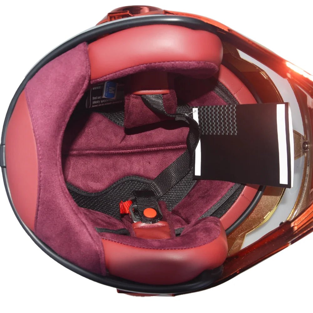 IronHero: Retro Marvel Iron Man Inspired Motorcycle Helmet - Homebound Essentials