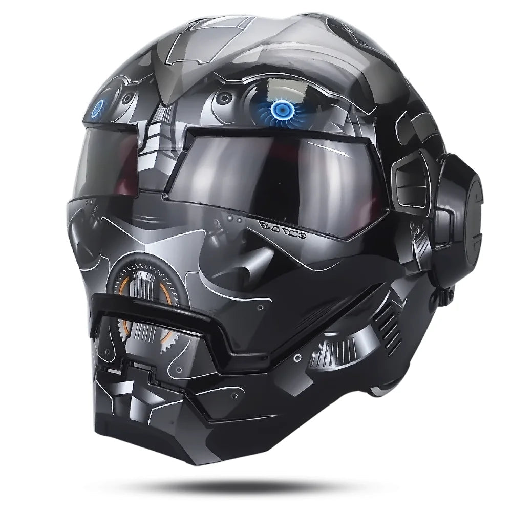 IronHero: Retro Marvel Iron Man Inspired Motorcycle Helmet - Homebound Essentials