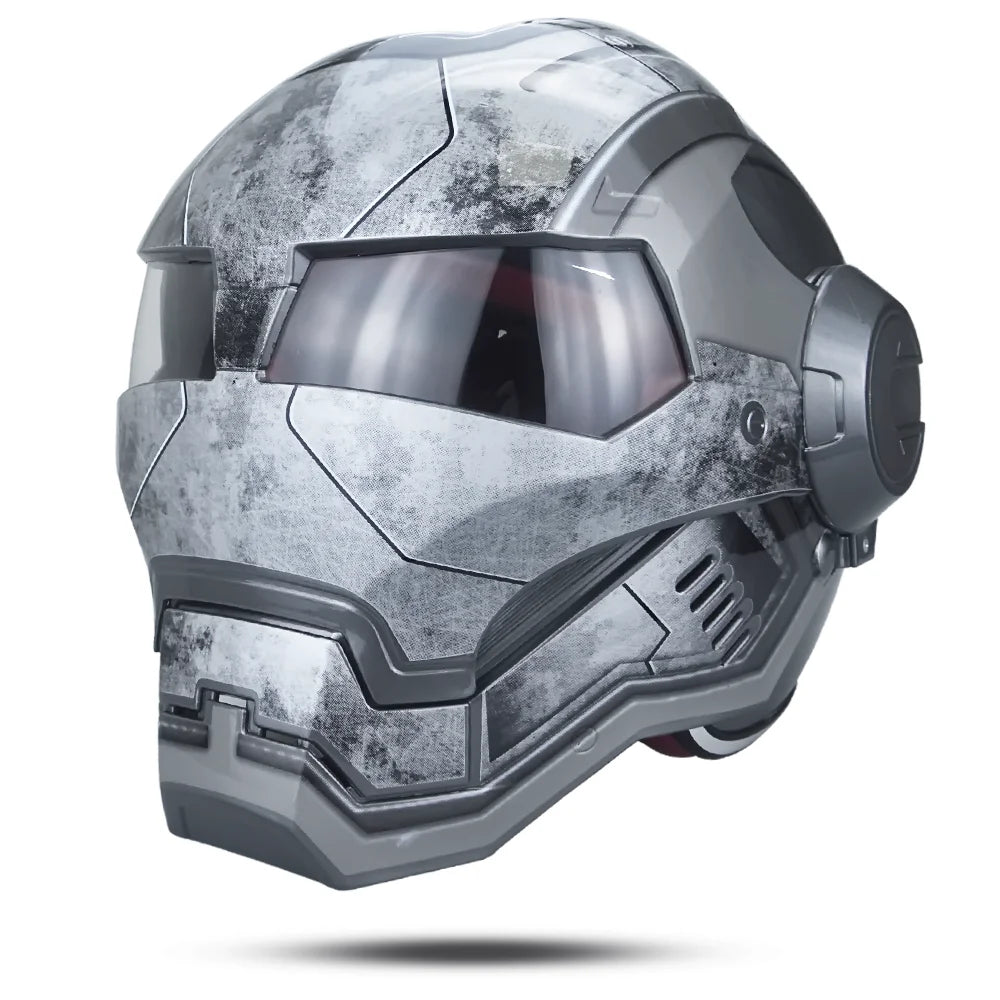 IronHero: Retro Marvel Iron Man Inspired Motorcycle Helmet - Homebound Essentials