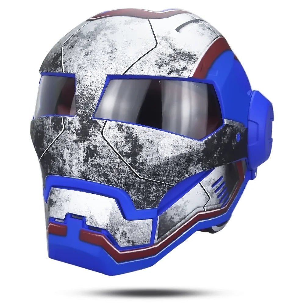 IronHero: Retro Marvel Iron Man Inspired Motorcycle Helmet - Homebound Essentials