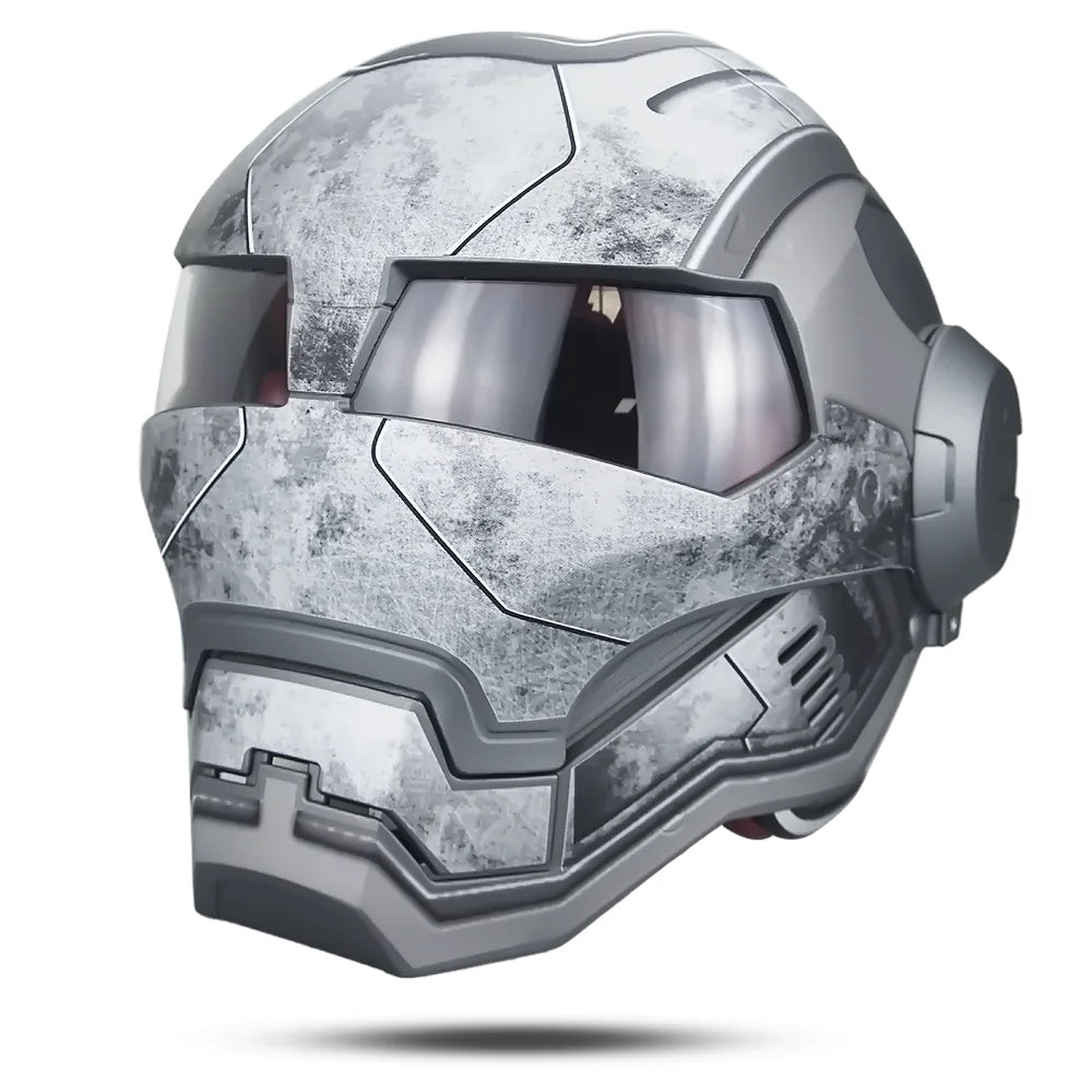 IronHero: Retro Marvel Iron Man Inspired Motorcycle Helmet - Homebound Essentials