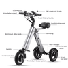 K7S Mini E - Bike | Foldable 3 - Wheel Electric Scooter for Adults | 250W, 36V, 7.8Ah Electric Bicycle - Homebound Essentials