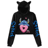 Kawaii Stitch Disney Crop Top Hoodie for Women & Kids | Harajuku Streetwear Sweatshirt for Boys & Girls | Cute Cropped Hoodie - Homebound Essentials