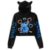 Kawaii Stitch Disney Crop Top Hoodie for Women & Kids | Harajuku Streetwear Sweatshirt for Boys & Girls | Cute Cropped Hoodie - Homebound Essentials