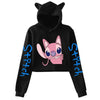 Kawaii Stitch Disney Crop Top Hoodie for Women & Kids | Harajuku Streetwear Sweatshirt for Boys & Girls | Cute Cropped Hoodie - Homebound Essentials