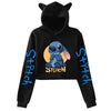Kawaii Stitch Disney Crop Top Hoodie for Women & Kids | Harajuku Streetwear Sweatshirt for Boys & Girls | Cute Cropped Hoodie - Homebound Essentials