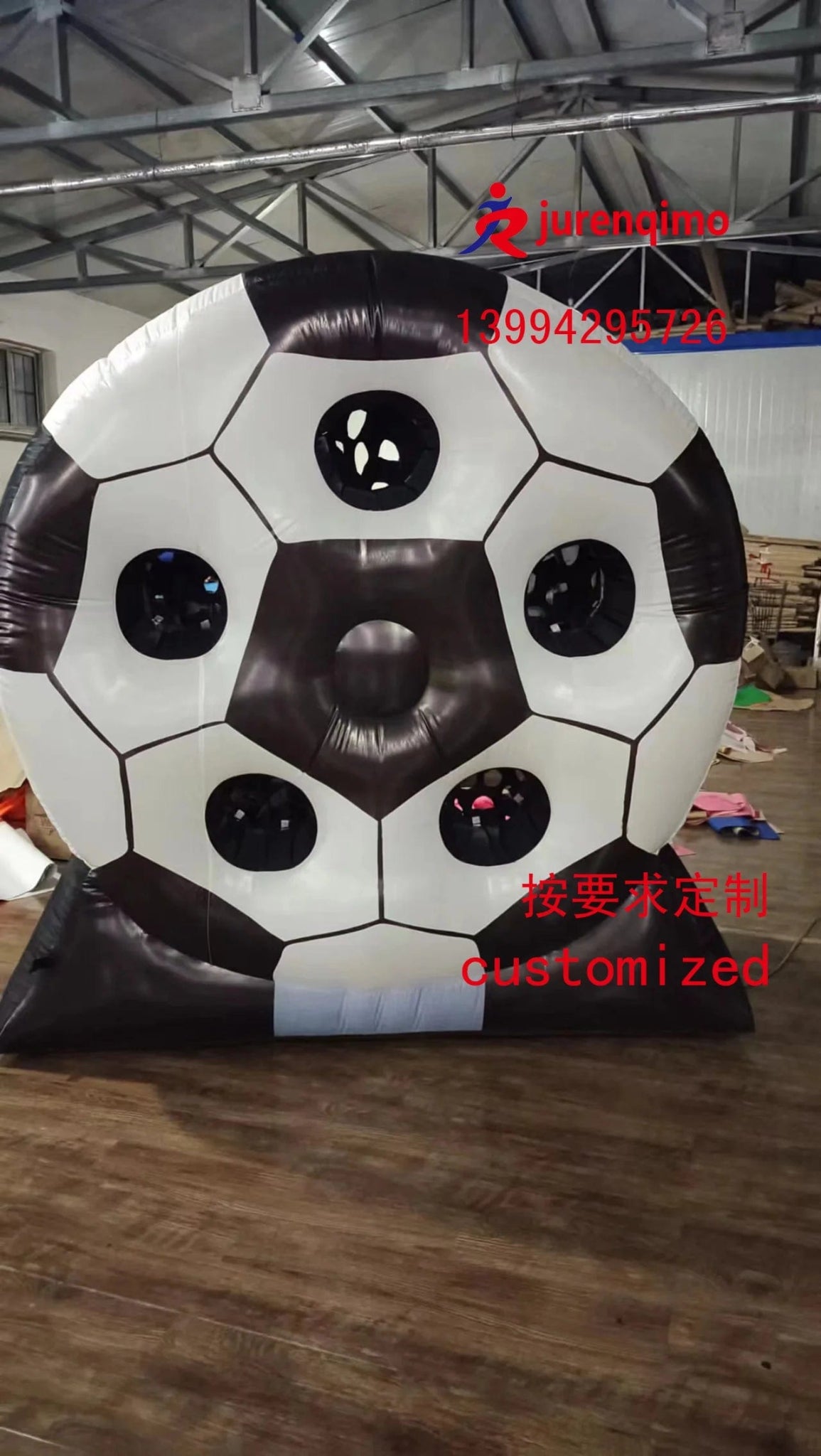 KickNThrow Inflatable Football Target: Fun Sports Props for Interactive Competitions and Children's Throwing Games - Homebound Essentials