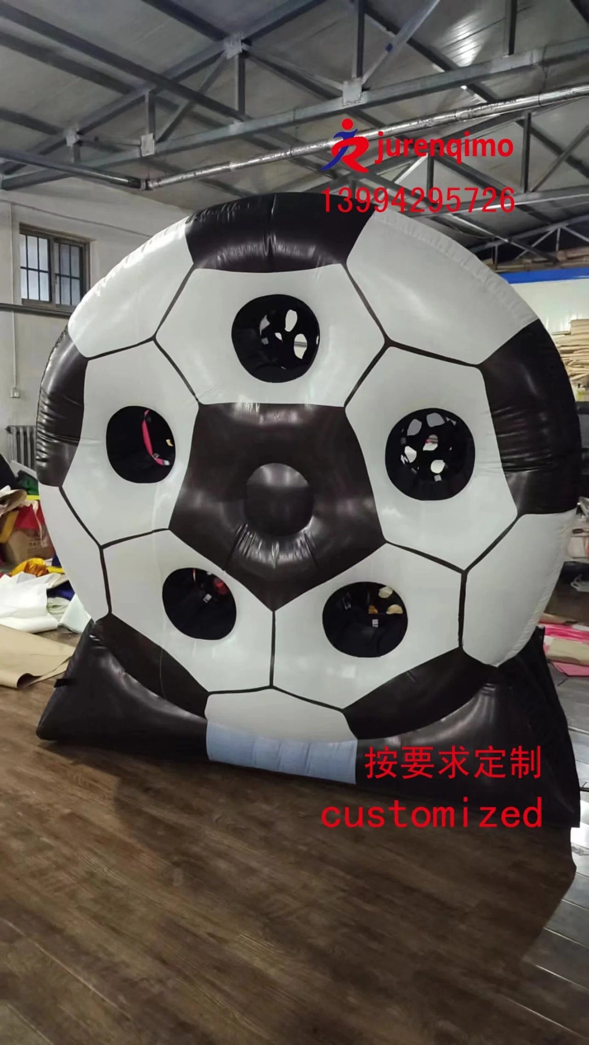 KickNThrow Inflatable Football Target: Fun Sports Props for Interactive Competitions and Children's Throwing Games - Homebound Essentials