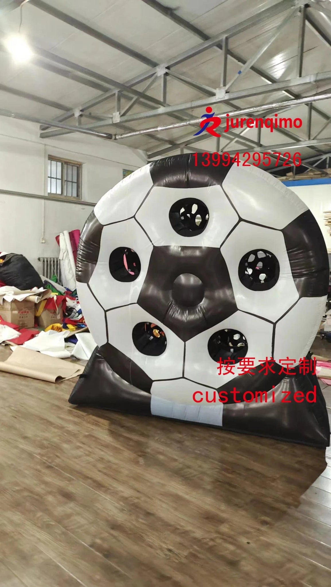 KickNThrow Inflatable Football Target: Fun Sports Props for Interactive Competitions and Children's Throwing Games - Homebound Essentials