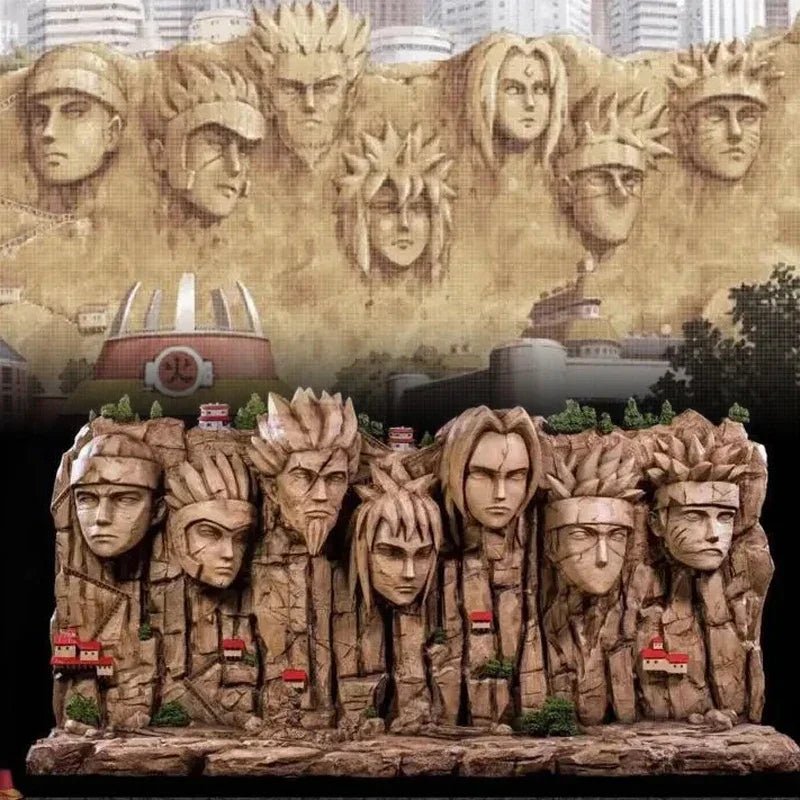 Large Hokage Mountain Figure: Giant Ninjas Stone Statue Anime Hokage Rock Figurine - Homebound Essentials