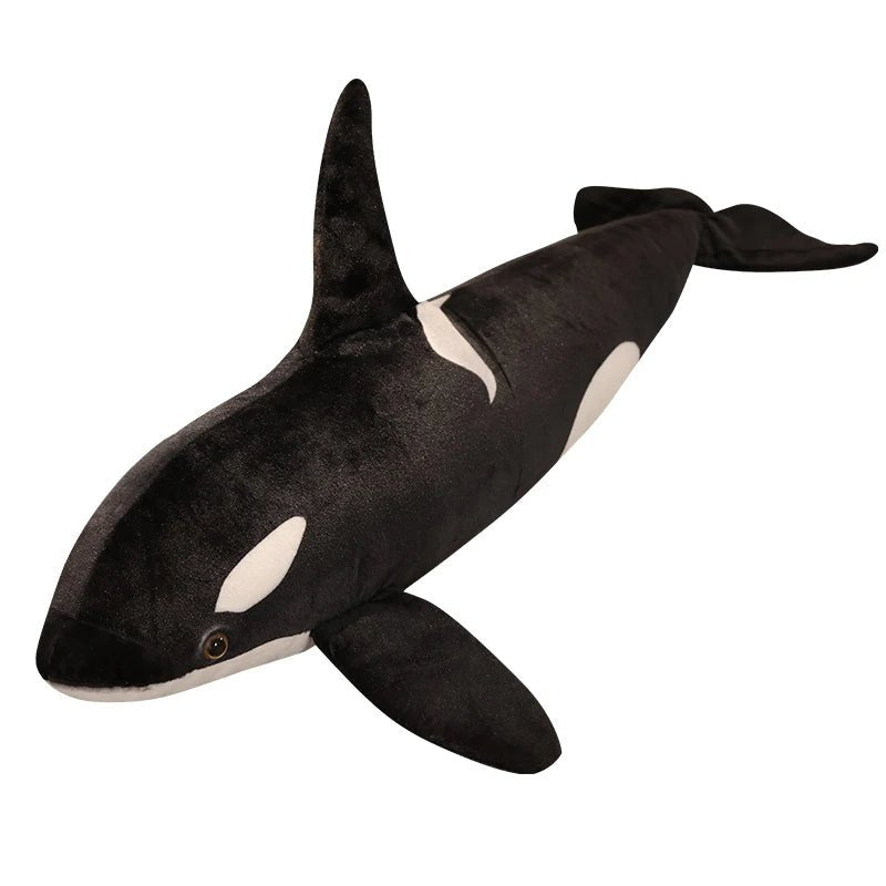 Lifelike Orcinus Orca Black Whale Plush Toy - Homebound Essentials