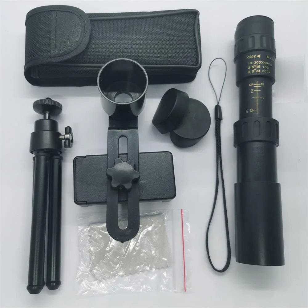 Military Metal 10 - 300X Zoom HD Powerful Binoculars - Long Range Portable Telescope for Hunting - Homebound Essentials
