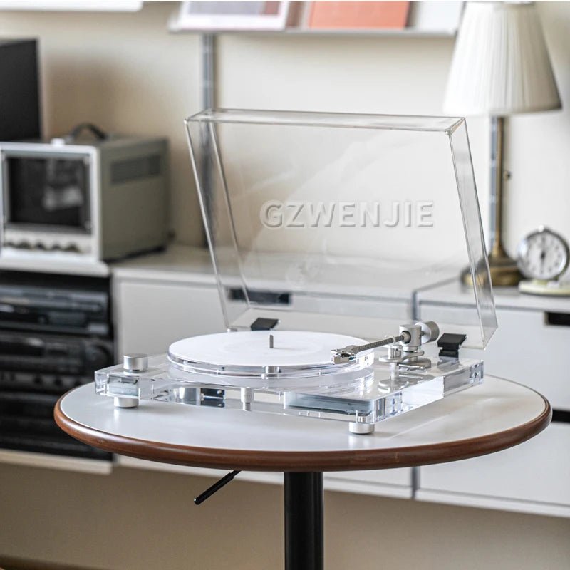 Modern Acrylic Transparent Vinyl 33/45RPM Record Player - Homebound Essentials