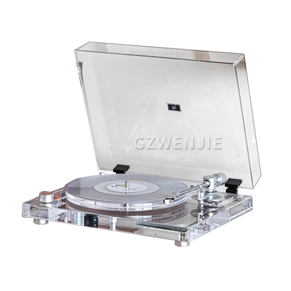 Modern Acrylic Transparent Vinyl 33/45RPM Record Player - Homebound Essentials