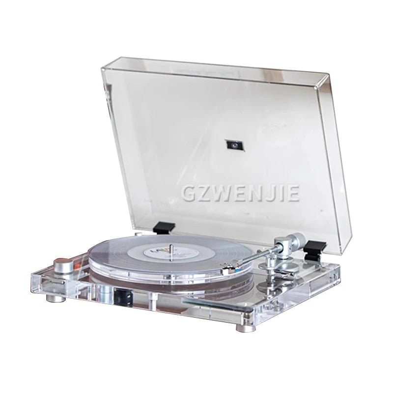 Modern Acrylic Transparent Vinyl 33/45RPM Record Player - Homebound Essentials