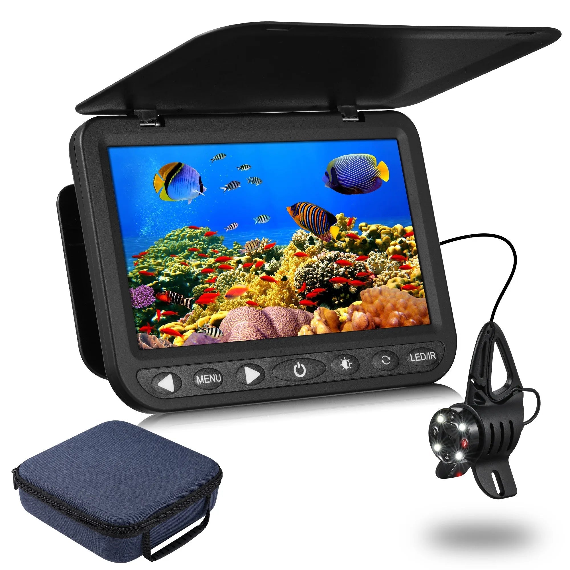 MOQCQGR 25M 10000mAh Battery Fishing Camera – 7 - Inch 1080P LCD Underwater Fish Finder - Homebound Essentials
