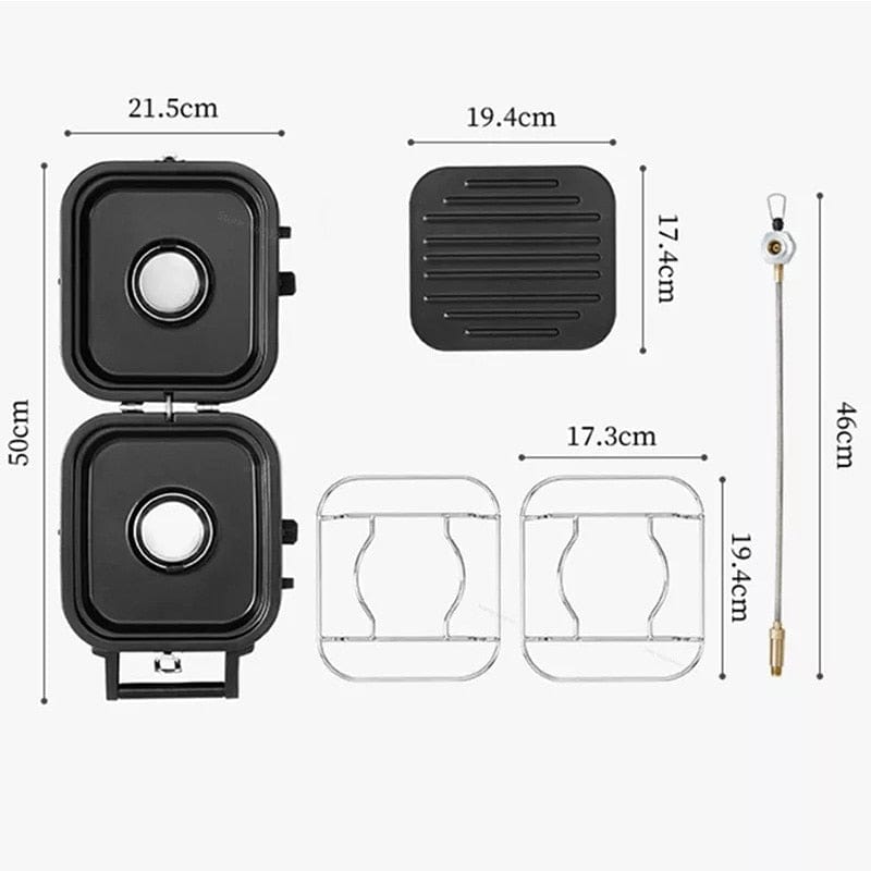 Naturehike - Phantom Portable Folding Double Fire Gas Stove - Homebound Essentials